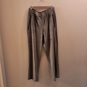 Skims Pants Joggers Women's Large L Velour Gunmetal Oversized Cozy Loungewear